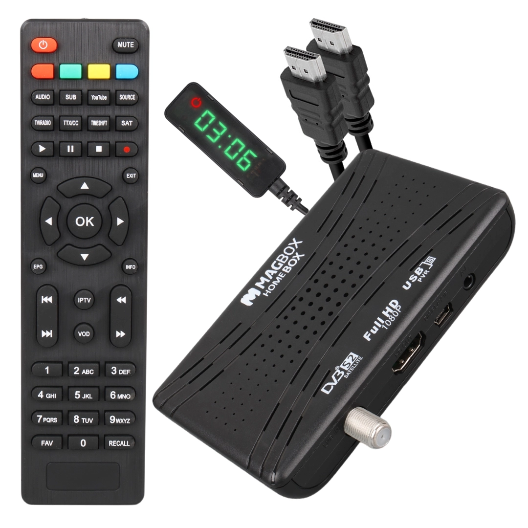 MAGBOX HOMEBOX FULL HD UYDU ALICISI 4000 KANAL TKGS / YOUTUBE / USB DESTEKLİ (UZATMA DİSPLAY GÖZLÜ)