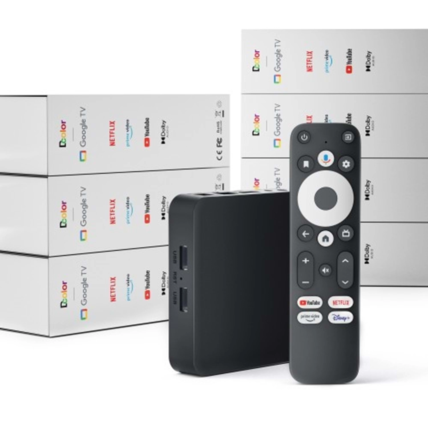 Dcolor GD2 Android 12 Google TV Lisanslı 4K Streaming TV Box Widevine L1 Sertifika 2GB Ram 32GB