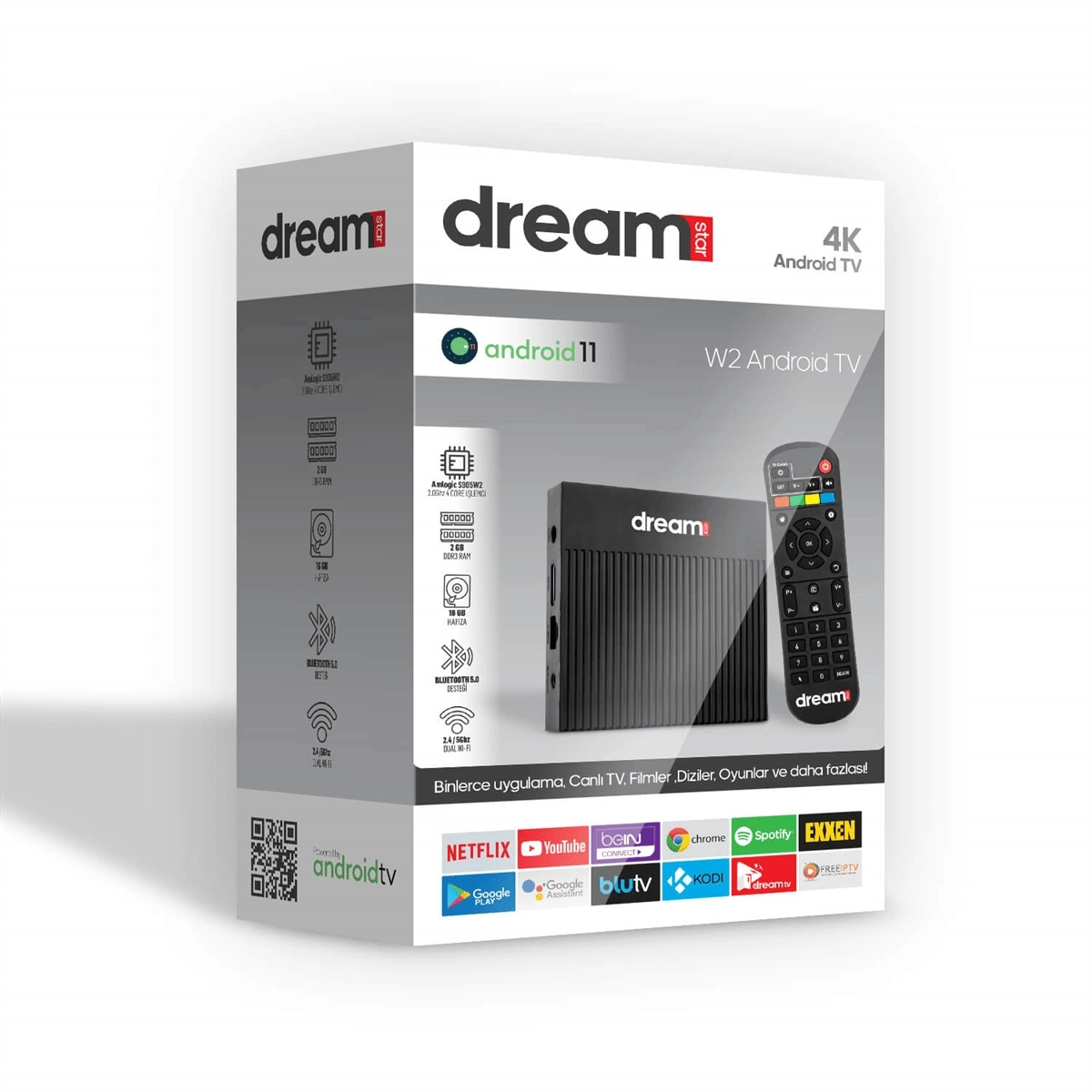 Dreamstar W2 4kandroid Tv Box Android 11
