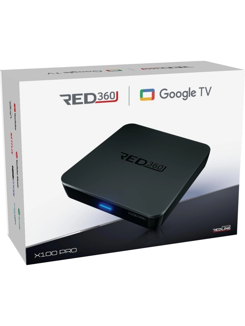RED360 X100 Pro 16GB Google TV 4K Çözünürlük 2GB RAM Wi-Fi ve Ethernet Desteği