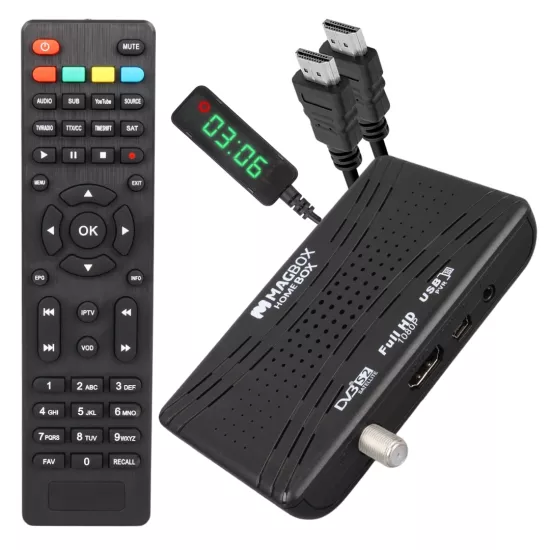 MAGBOX HOMEBOX FULL HD UYDU ALICISI 4000 KANAL TKGS / YOUTUBE / USB DESTEKLİ (UZATMA DİSPLAY GÖZLÜ)